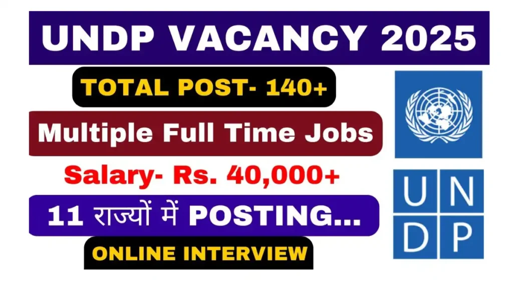 UNDP District Coordinator Recruitment 2025