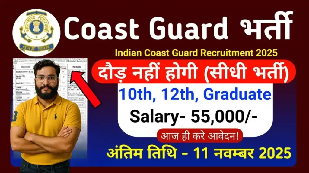 Indian Coast Guard Recruitment 2025: Step-by-Step Guide to Fill Online Application Form