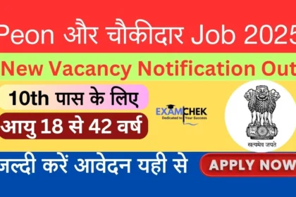 Peon and Chowkidar Jobs 2025