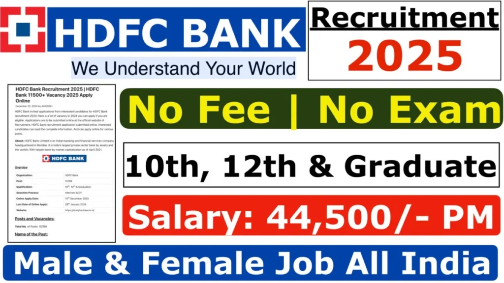 HDFC Bank Recruitment 2025