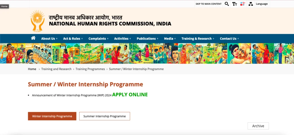 NHRC Internship 2025