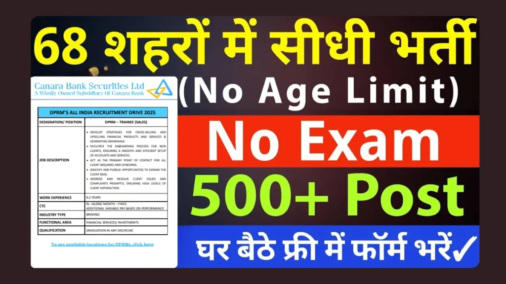 Canara Bank Securities Trainee Recruitment 2025