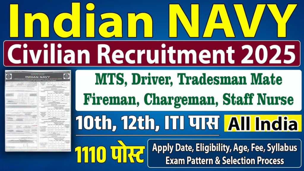 Indian Navy Civilian Recruitment 2025