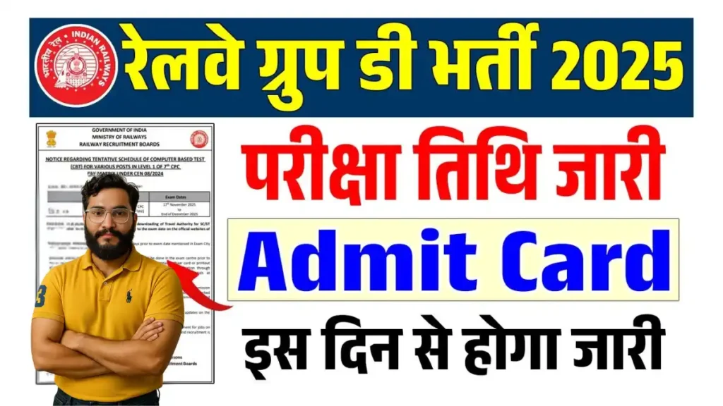Railway RRB Group D Exam Date 2025